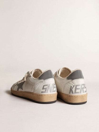 Ball Star in nappa with gray reflective nylon star and heel tab - Golden Goose Men