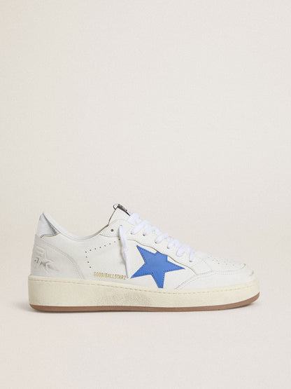 Ball Star with light blue leather star and silver foiled leather heel tab - Golden Goose Men