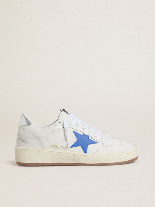 Ball Star with light blue leather star and silver foiled leather heel tab - Golden Goose Men