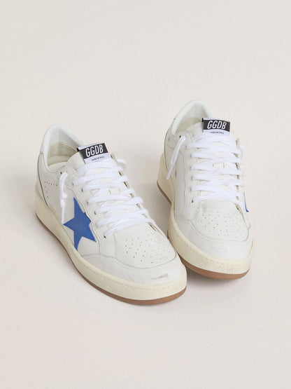 Ball Star with light blue leather star and silver foiled leather heel tab - Golden Goose Men