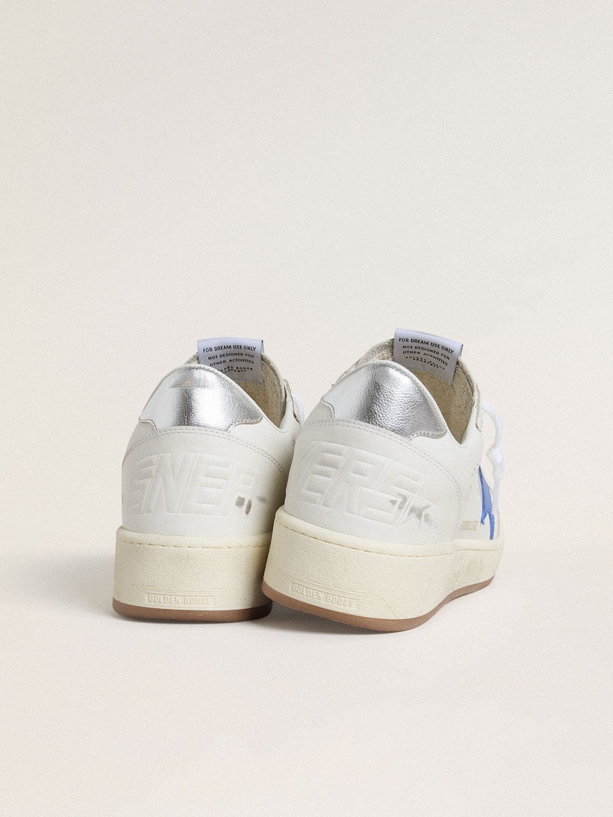 Ball Star with light blue leather star and silver foiled leather heel tab - Golden Goose Men