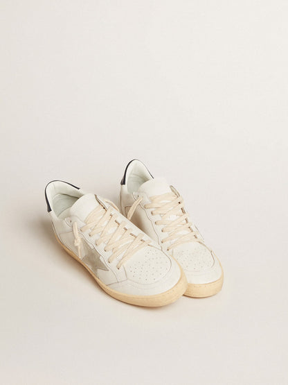 Ball Star with ice-gray suede star and blue leather heel tab - Golden Goose Men