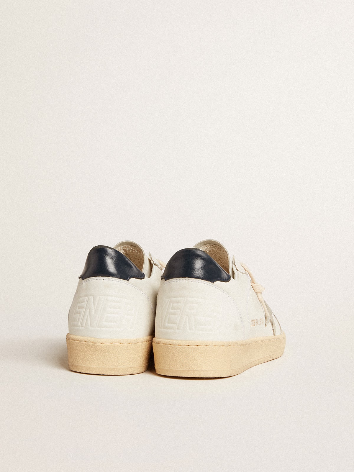 Ball Star with ice-gray suede star and blue leather heel tab - Golden Goose Men