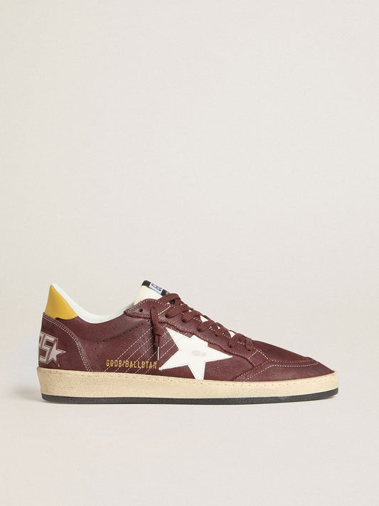 Men's Ball Star in chocolate nubuck with leather star and heel tab - Golden Goose Men