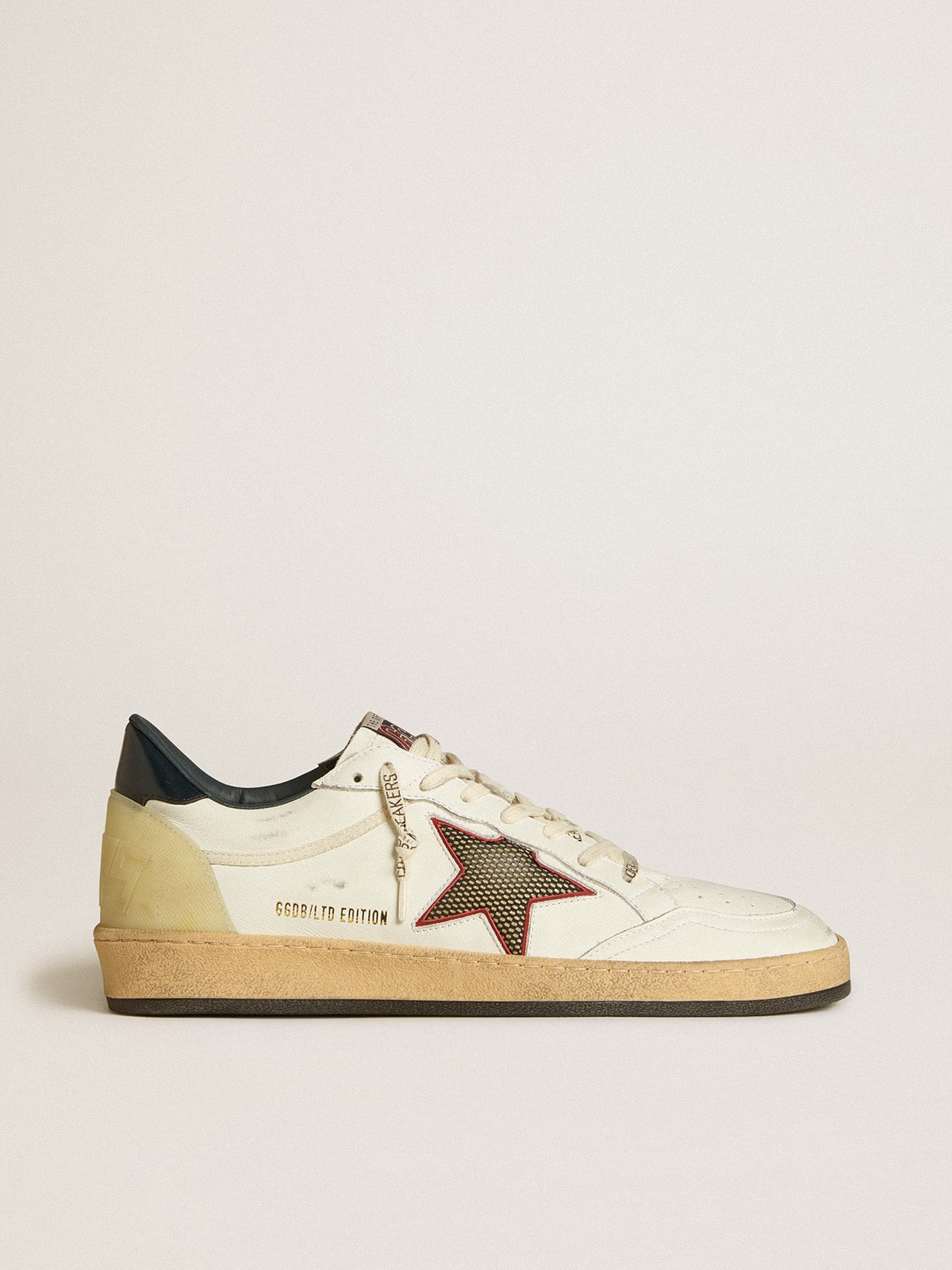 Men’s Ball Star LTD with mesh star and midnight blue leather heel tab - Golden Goose Men