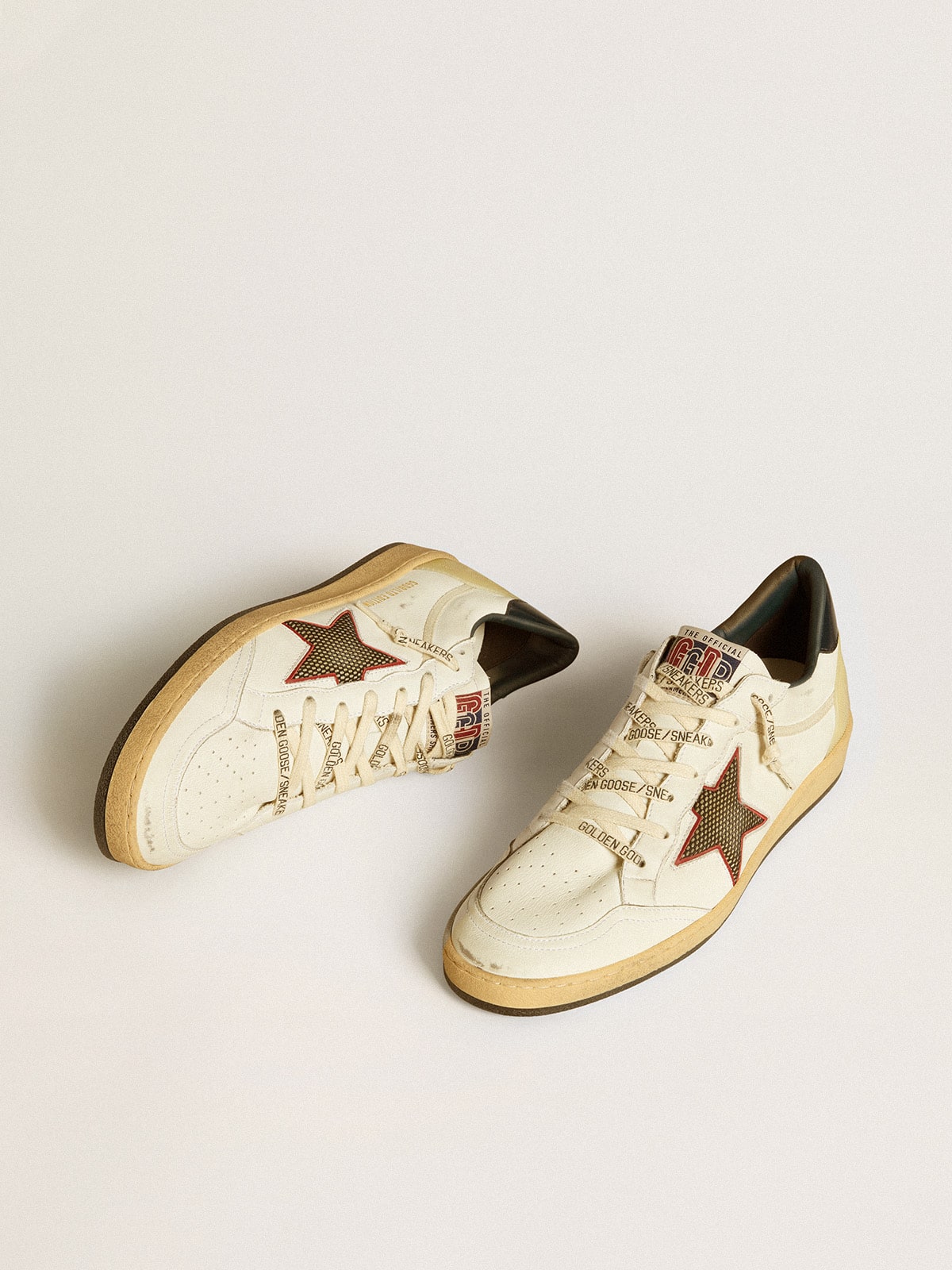 Men’s Ball Star LTD with mesh star and midnight blue leather heel tab - Golden Goose Men