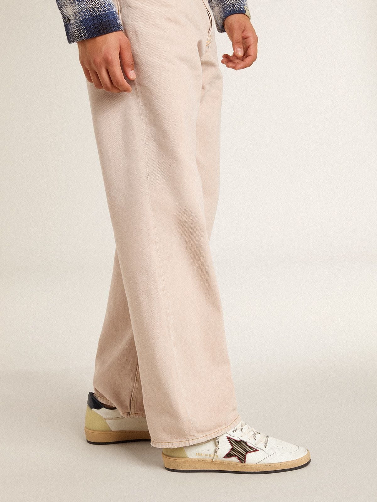 Men’s Ball Star LTD with mesh star and midnight blue leather heel tab - Golden Goose Men