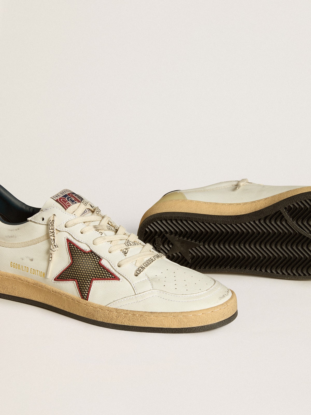 Men’s Ball Star LTD with mesh star and midnight blue leather heel tab - Golden Goose Men