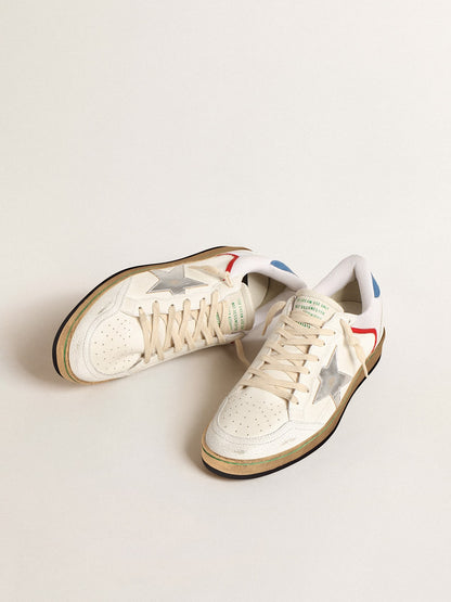 Ball Star in nappa and mesh with silver metallic leather star - Golden Goose Men