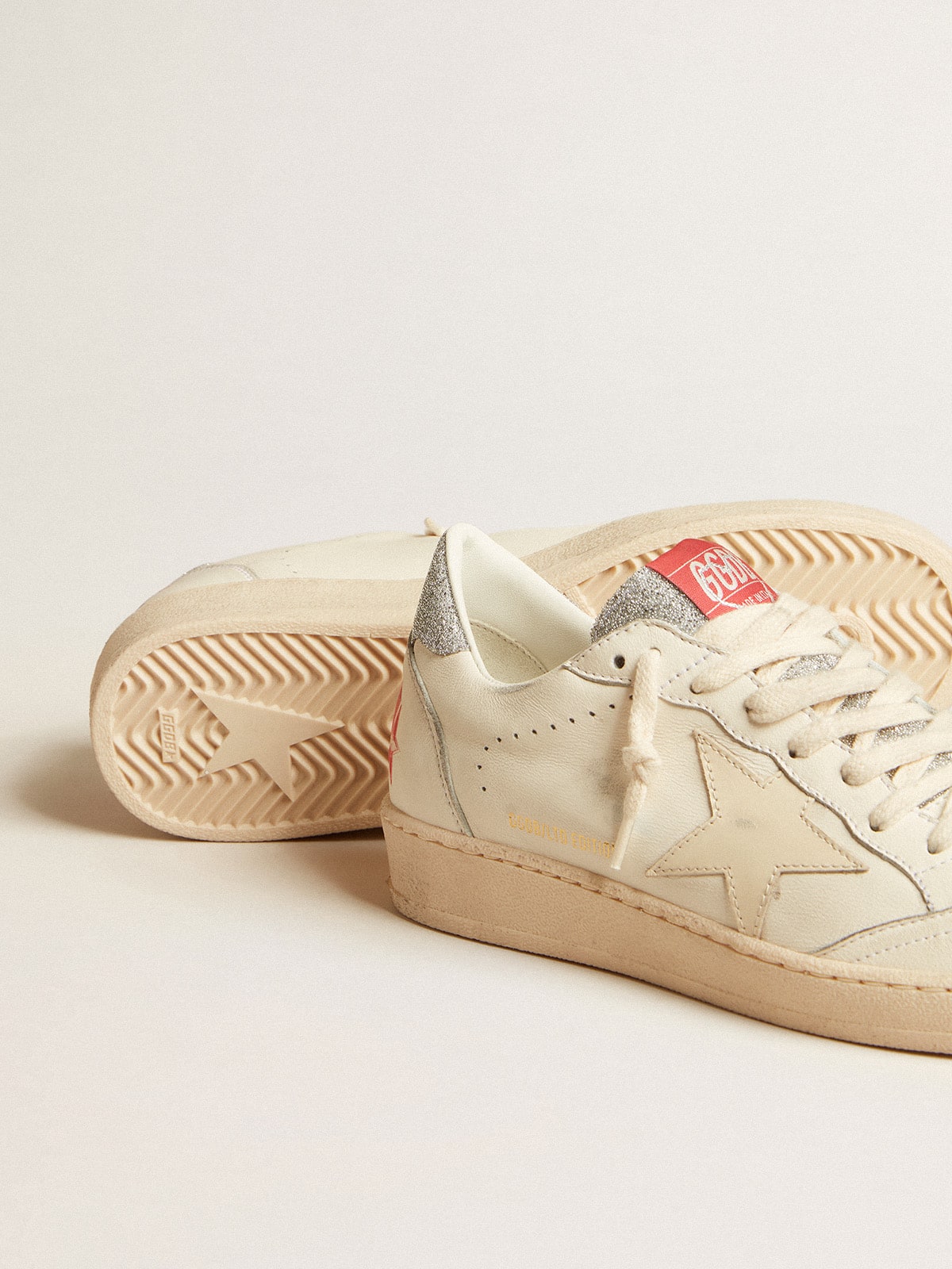 Men’s Ball Star  in nappa with white star and Swarovski crystal heel tab - Golden Goose Men