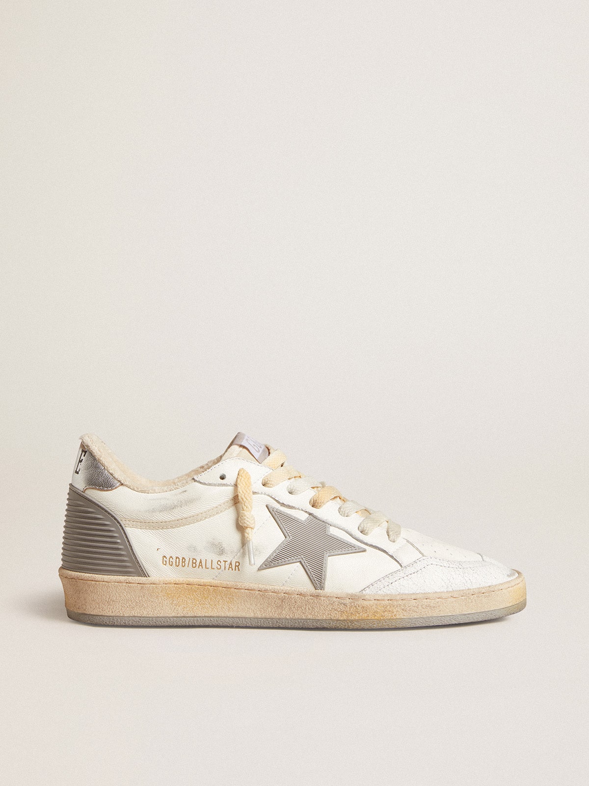 Ball Star in nappa with rubber star and silver leather heel tab - Golden Goose Men