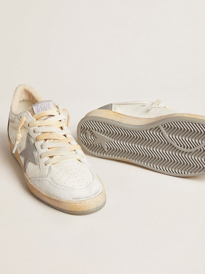 Ball Star in nappa with rubber star and silver leather heel tab - Golden Goose Men