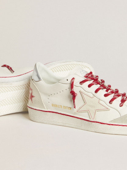 Men’s Ball Star LTD CNY in white leather with a lived-in effect - Golden Goose Men