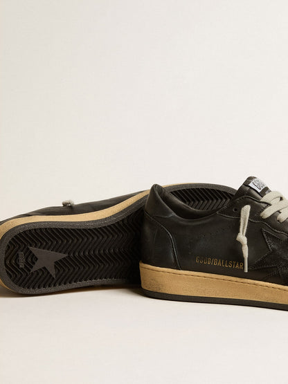 Men’s Ball Star in black nappa with suede star and nappa heel tab - Golden Goose Men