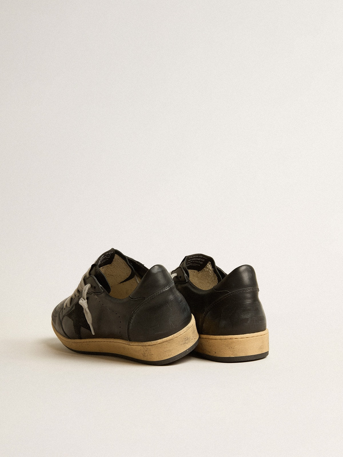 Men’s Ball Star in black nappa with suede star and nappa heel tab - Golden Goose Men
