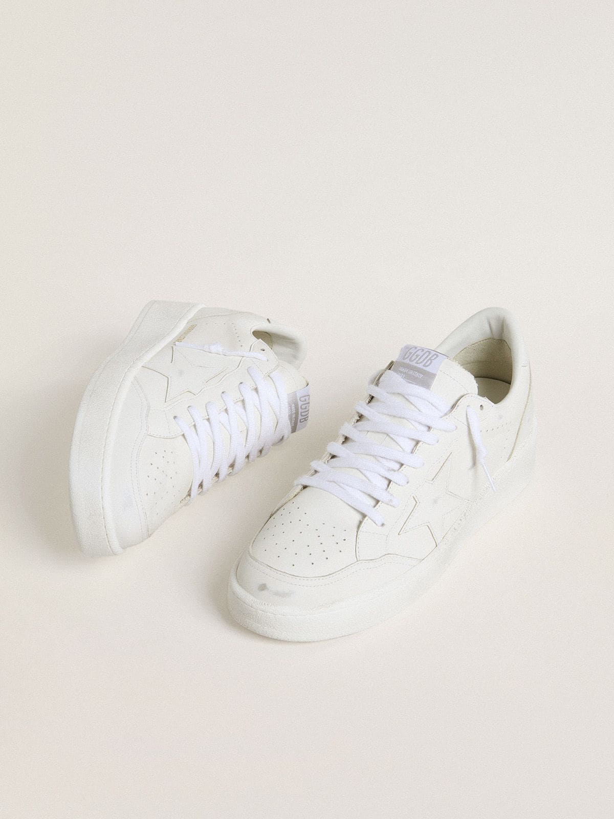 Men's Ball Star with white leather star and heel tab - Golden Goose Men