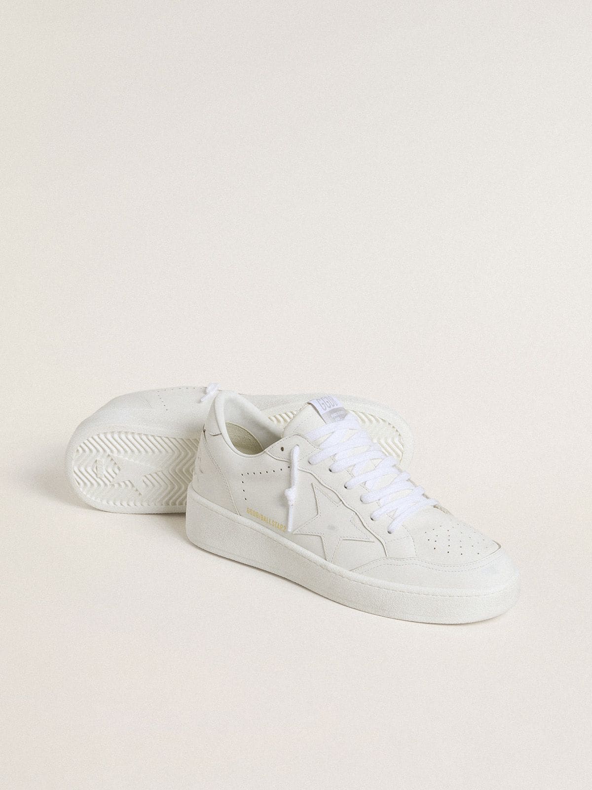 Men's Ball Star with white leather star and heel tab - Golden Goose Men
