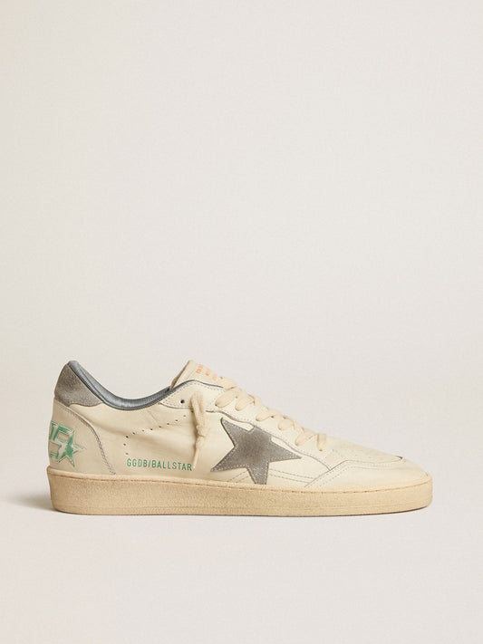Ball Star in nappa leather with gray suede star and heel tab - Golden Goose Men