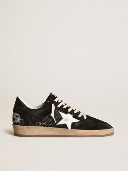 Men's Ball Star in black suede with white leather star - Golden Goose Men
