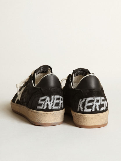 Men's Ball Star in black suede with white leather star - Golden Goose Men