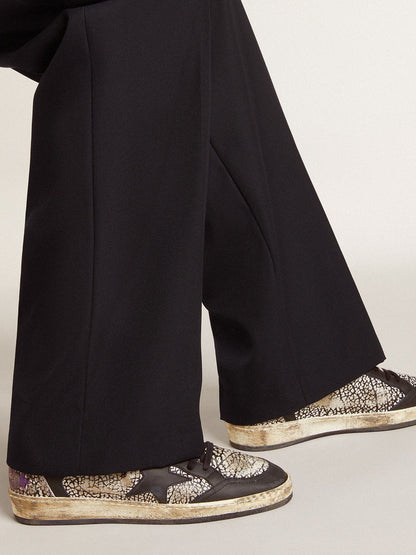 Men's Ball Star in elephant-print leather with black leather star - Golden Goose Men