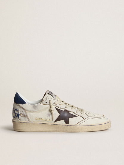 Ball Star with black star and blue suede heel tab - Golden Goose Men