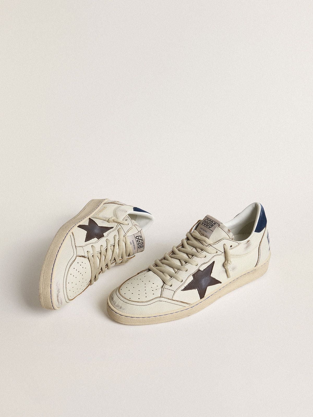 Ball Star with black star and blue suede heel tab - Golden Goose Men