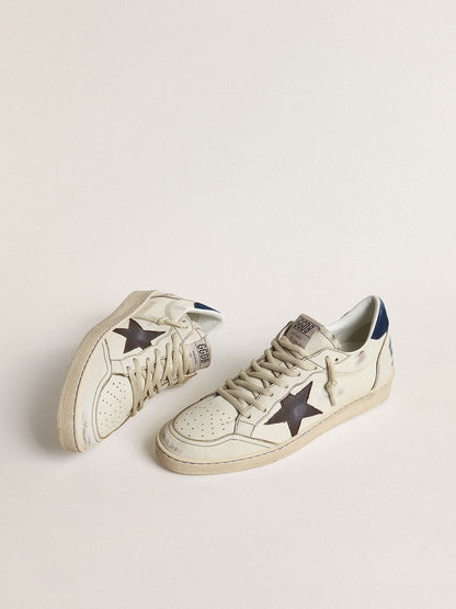 Ball Star with black star and blue suede heel tab - Golden Goose Men