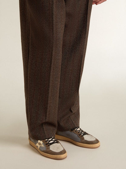 Men's Ball Star in nubuck and suede with gold metallic star - Golden Goose Men