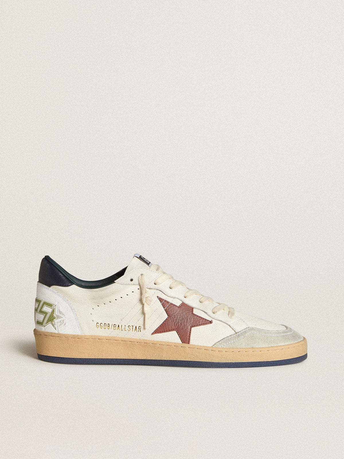 Ball Star in nappa with brown nubuck star and nappa heel tab - Golden Goose Men
