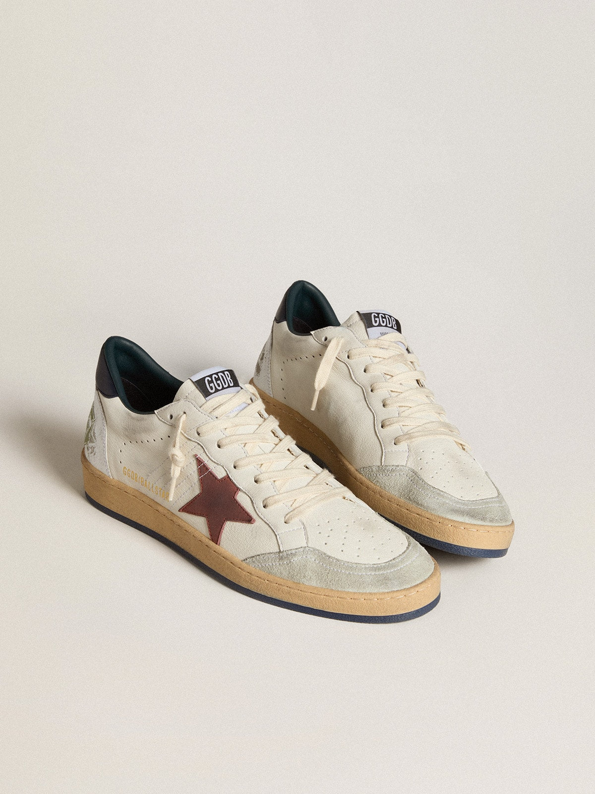 Ball Star in nappa with brown nubuck star and nappa heel tab - Golden Goose Men