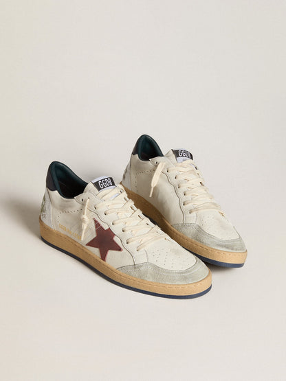 Ball Star in nappa with brown nubuck star and nappa heel tab - Golden Goose Men