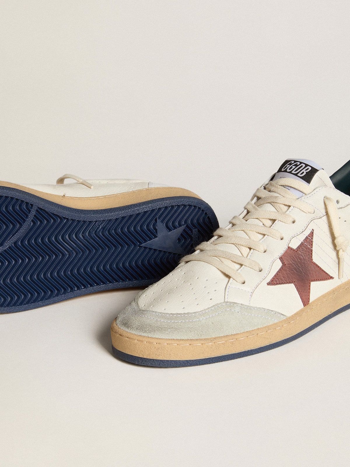 Ball Star in nappa with brown nubuck star and nappa heel tab - Golden Goose Men