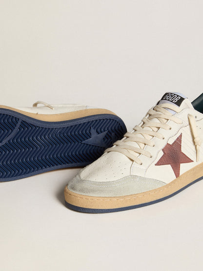 Ball Star in nappa with brown nubuck star and nappa heel tab - Golden Goose Men