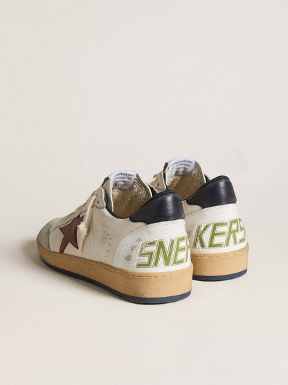 Ball Star in nappa with brown nubuck star and nappa heel tab - Golden Goose Men