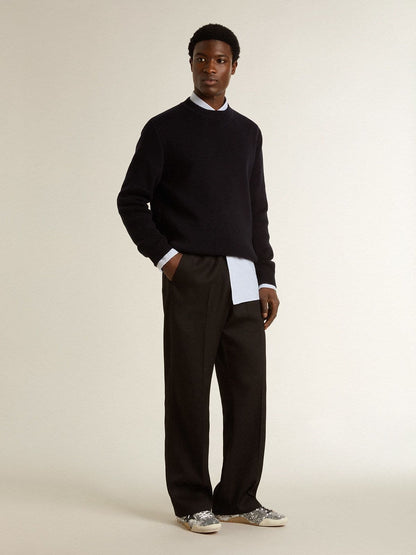 Men's True-Star in silver sequins with black star and silver leather heel tab - Golden Goose Men