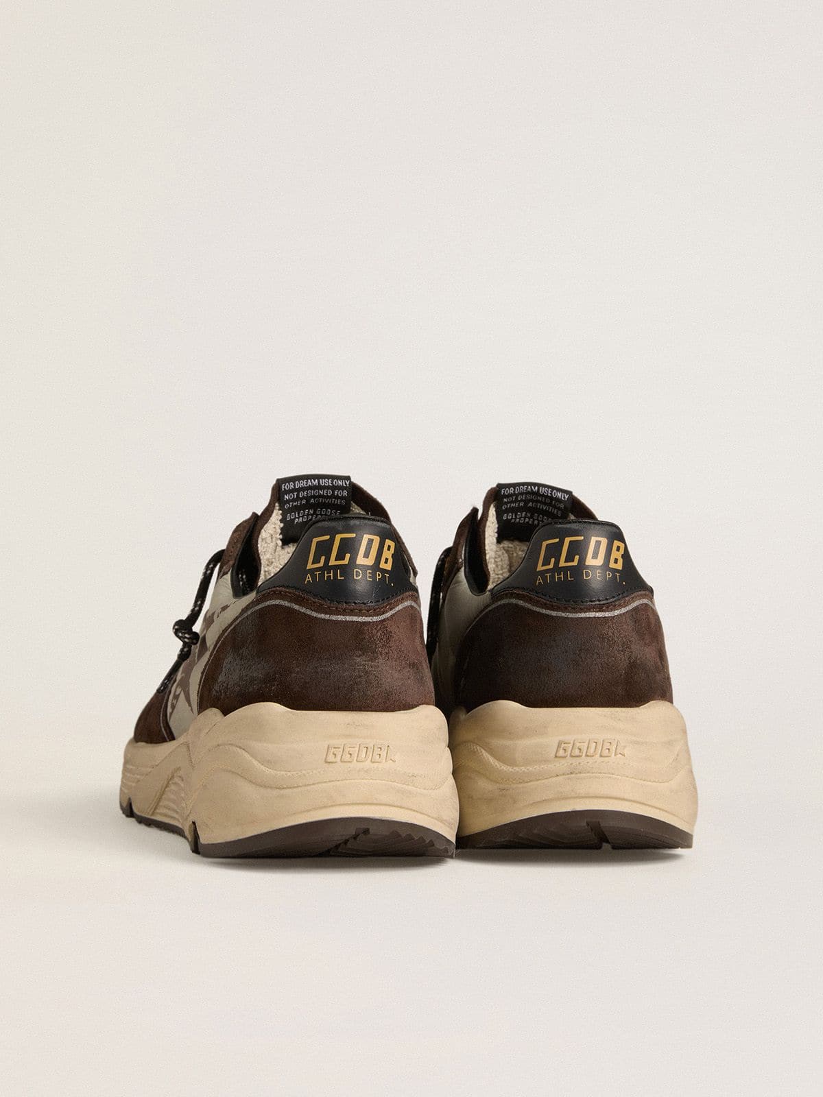 Men's Running Sole in nylon and suede with printed star and leather heel tab - Golden Goose Men