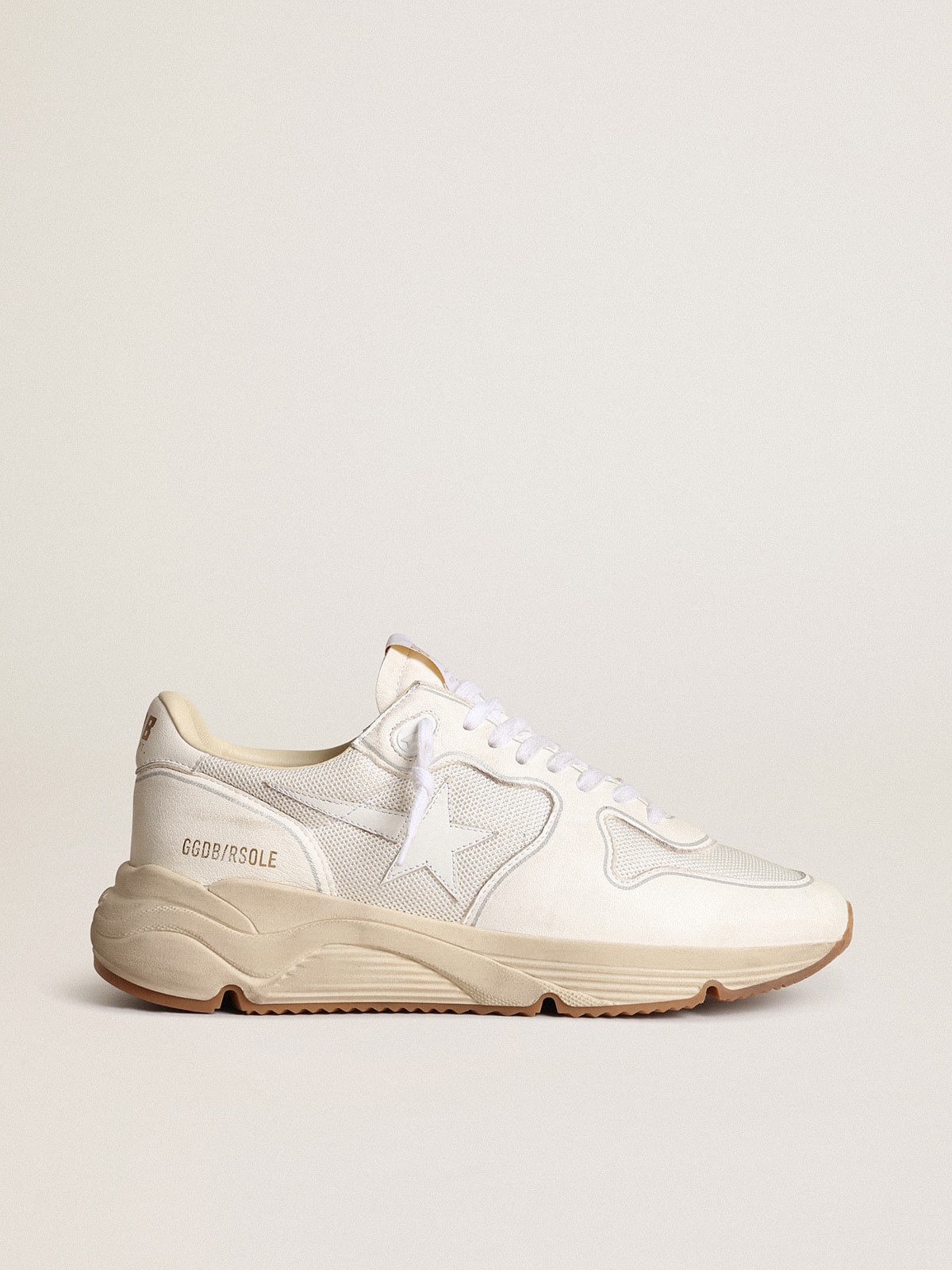 Men's Running Sole in mesh and white nappa - Golden Goose Men