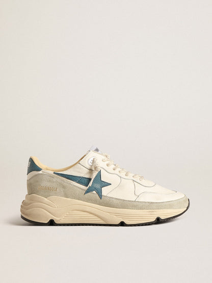 Running Sole in nappa with blue leather star and suede insert - Golden Goose Men