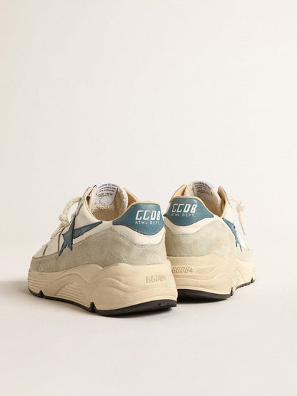 Running Sole in nappa with blue leather star and suede insert - Golden Goose Men