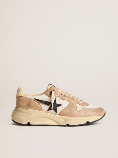Running Sole in nylon and nubuck with dark blue suede star - Golden Goose Men