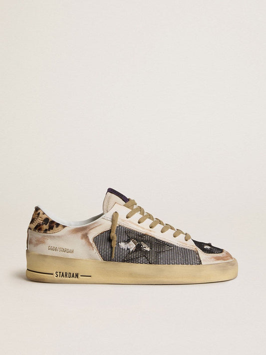 Men's Stardan in nappa and mesh with leopard-print pony skin heel tab - Golden Goose Men