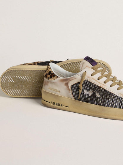 Men's Stardan in nappa and mesh with leopard-print pony skin heel tab - Golden Goose Men