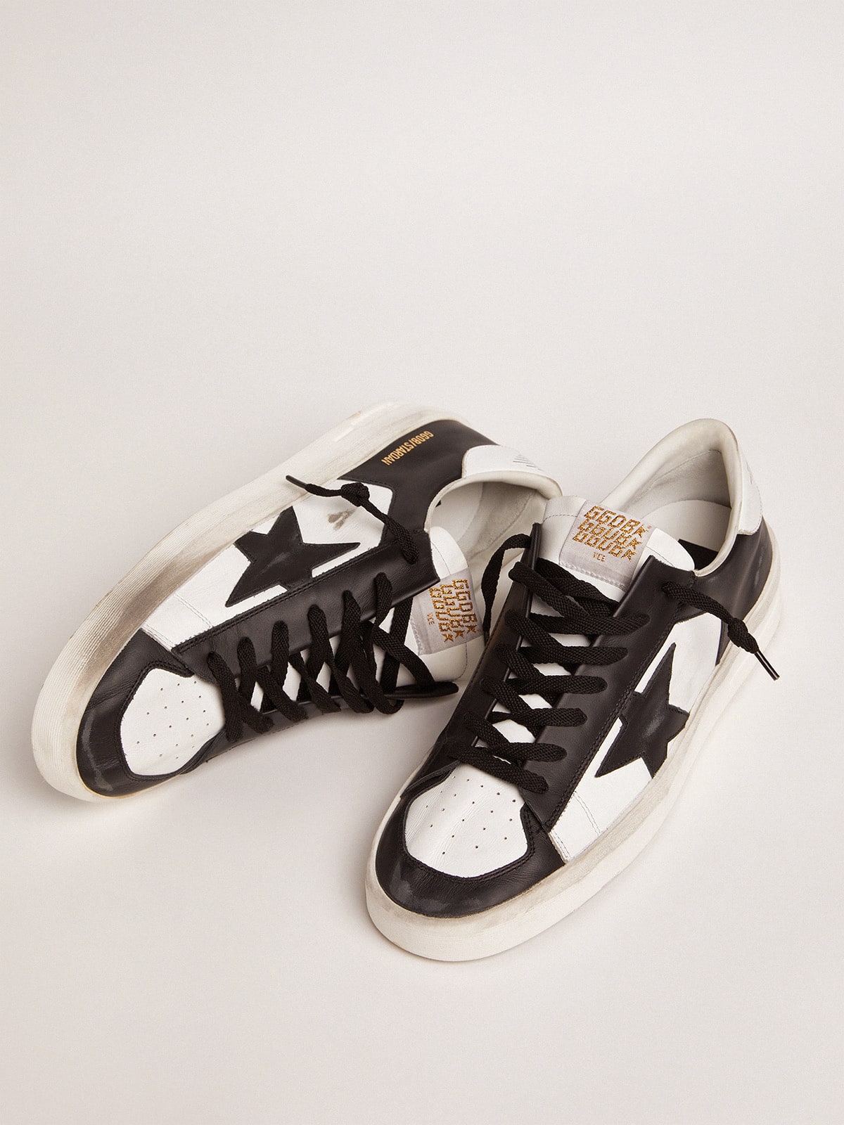 Men's Stardan in white and black leather - Golden Goose Men