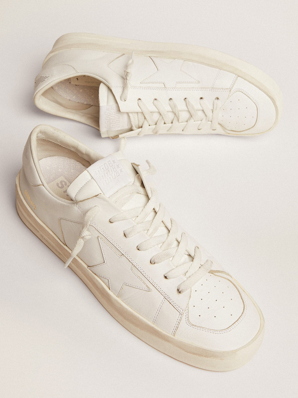 Men's Stardan in white leather - Golden Goose Men