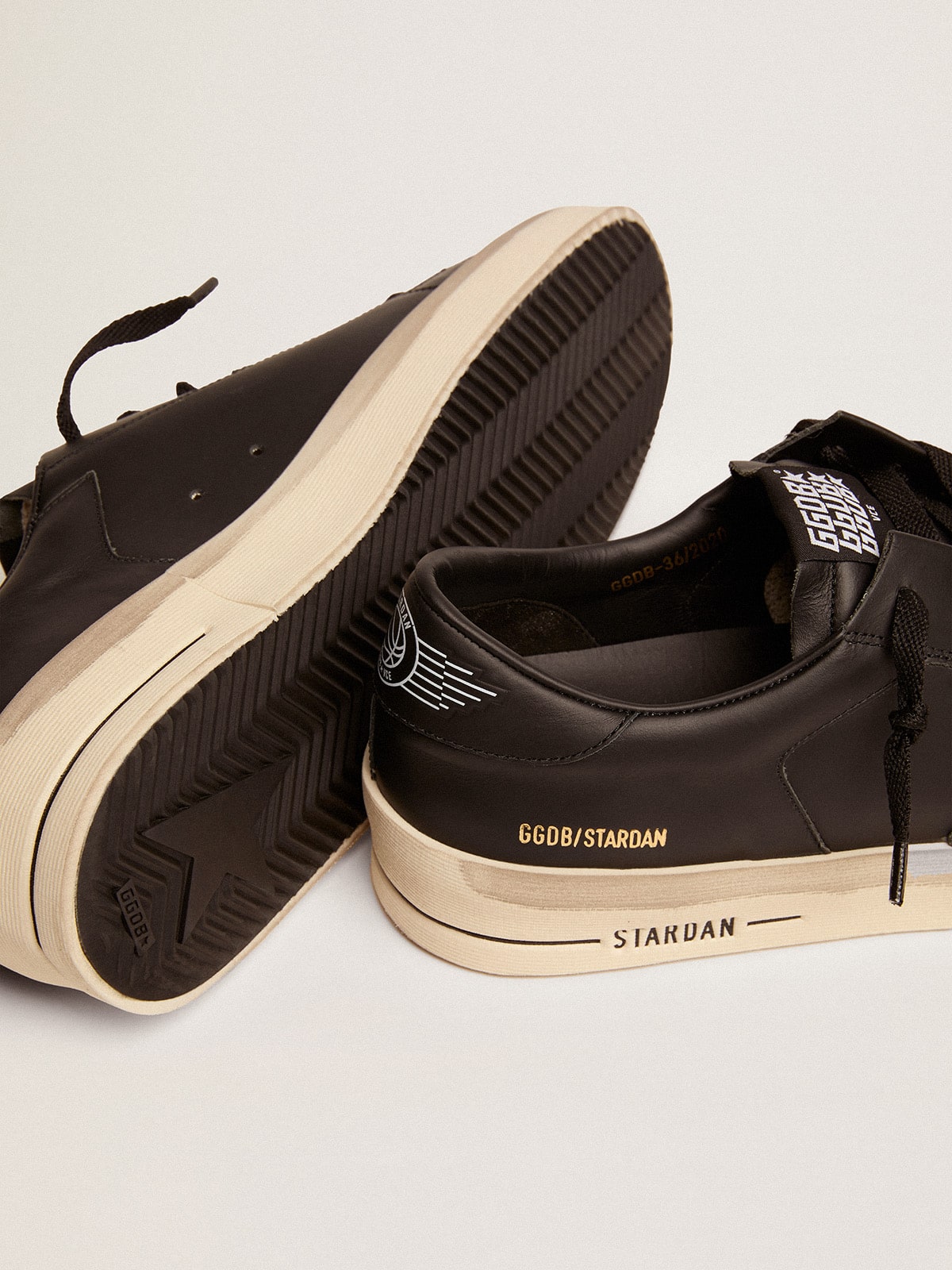 Men's Stardan in total black leather - Golden Goose Men