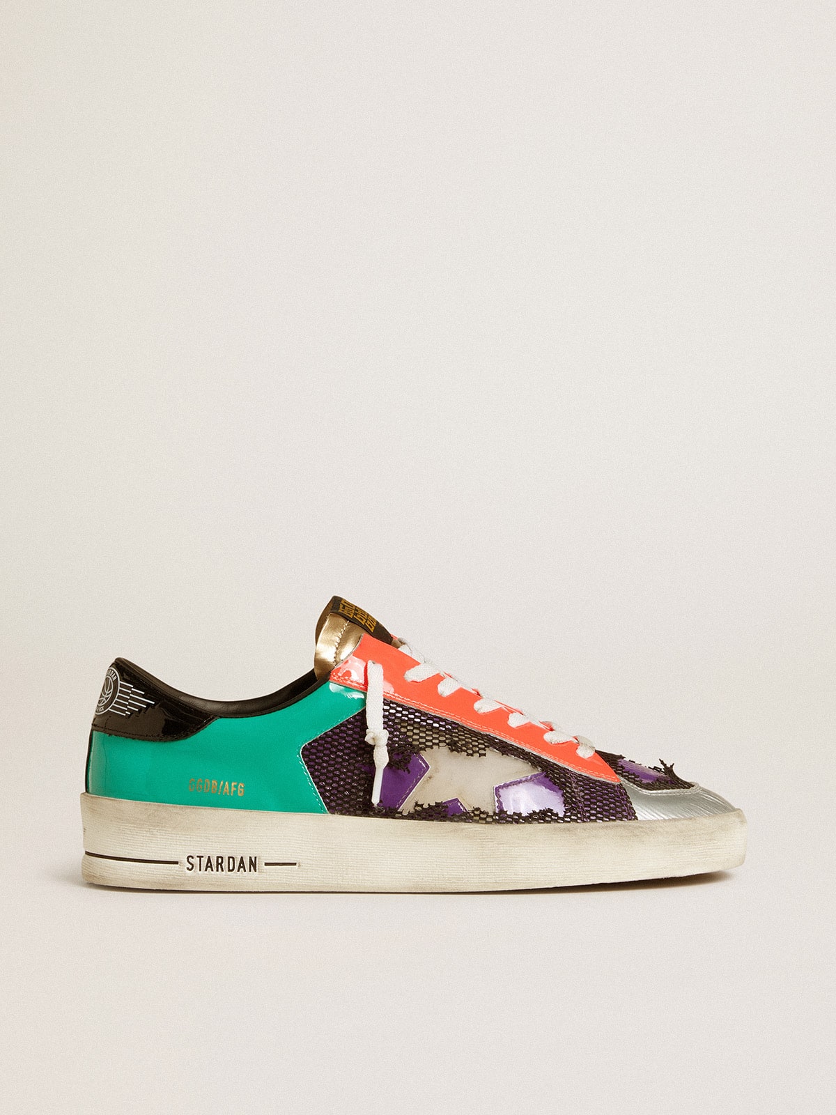 Men's Stardan LAB in patent leather and mesh with rubber star - Golden Goose Men