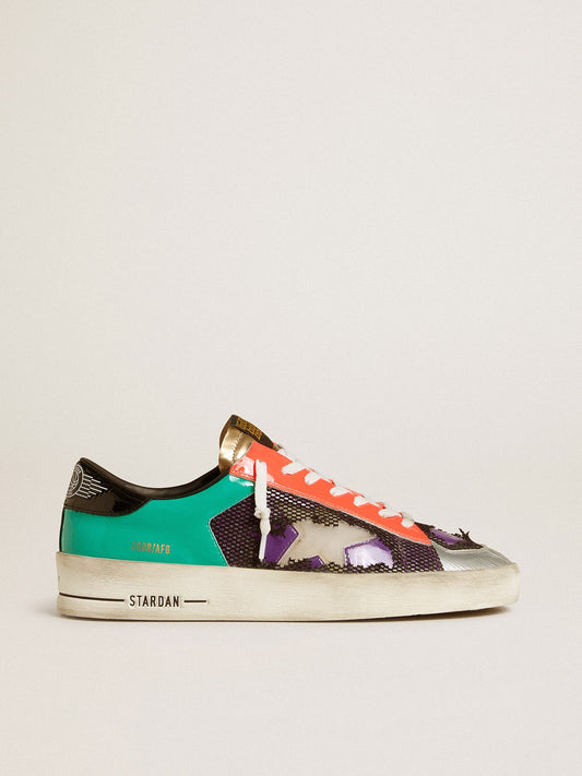 Men's Stardan LAB in patent leather and mesh with rubber star - Golden Goose Men