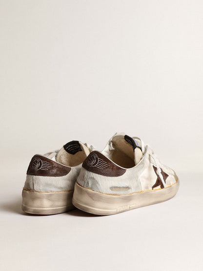 Men’s Stardan in nappa and pony skin with brown suede star - Golden Goose Men