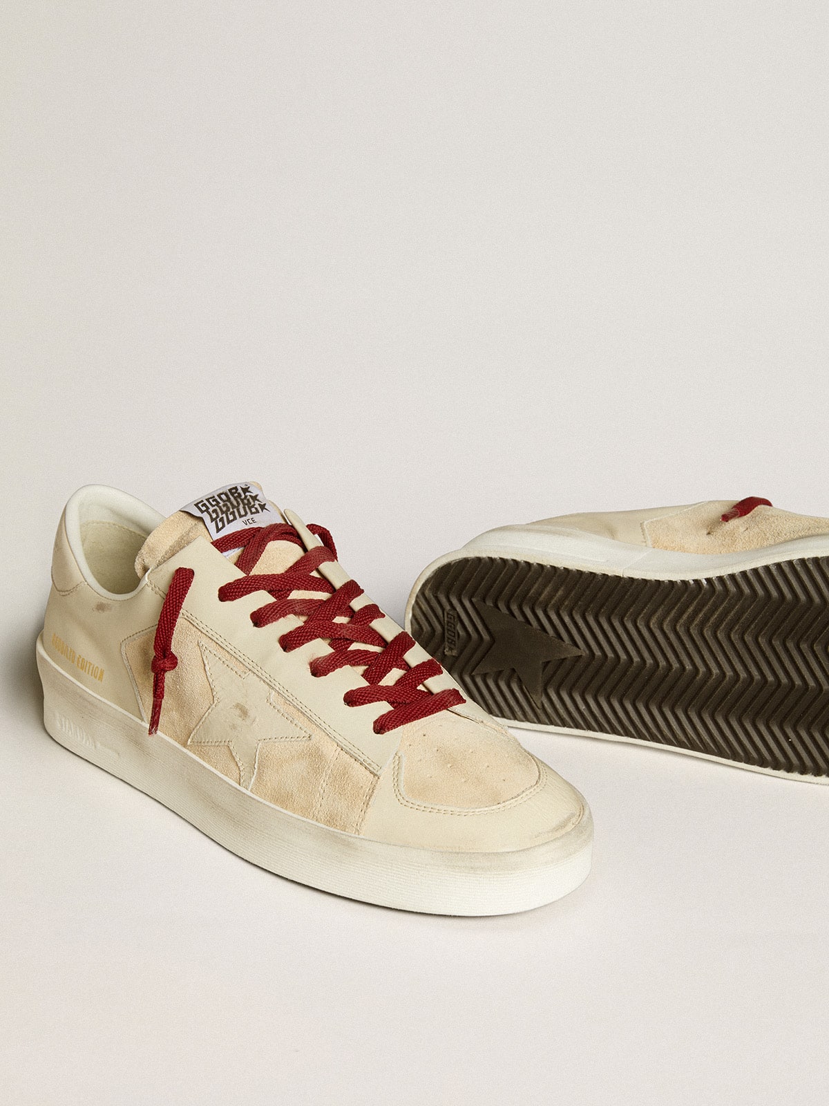 Men’s Stardan LTD in suede with patent white leather star and heel tab - Golden Goose Men